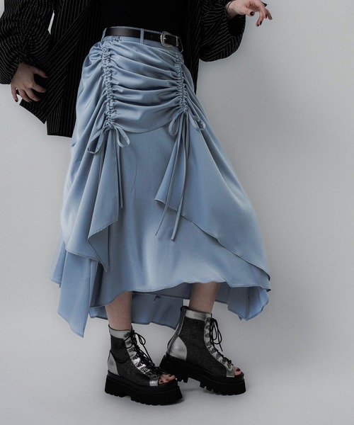 セール】サテンドロストイレヘムスカート(HARE)（スカート）｜HARE