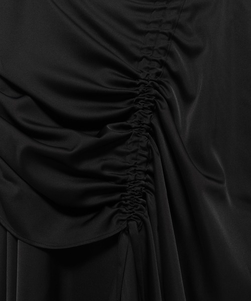 HARE（ハレ）の「サテンドロストイレヘムスカート(HARE)（スカート・レディース・ブラック/ライトブルー・FREE）」の3枚目の写真