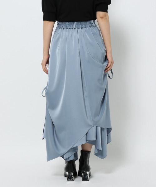 HARE サテンドロストイレヘムスカート　ライトブルー サテンドロストイレヘムスカート(HARE)（スカート）｜HARE（ハレ）の