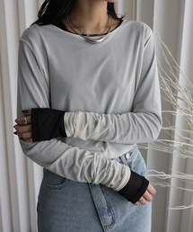 【シアーロングスリーブTシャツ】レイヤードスタイル