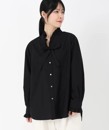 STRAWBERRY-FIELDS | シルキーブロード_Vネックフリルボウタイブラウス(シャツ/ブラウス)