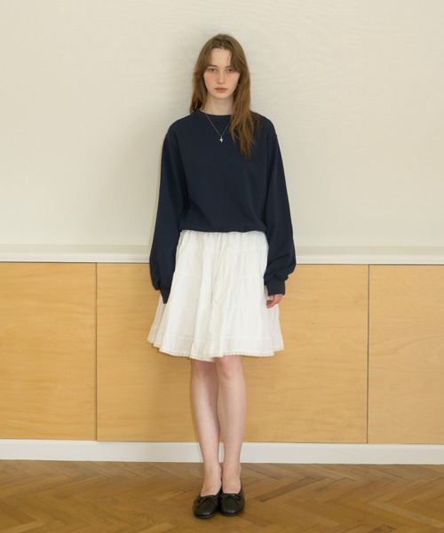 GIUNON（ジウノン）の「embroidery loose sweat tops / エンブロイダリールーズスウェットトップス（スウェット・レディース・ネイビー/ブラウン/グレー・FREE）」の22枚目の写真