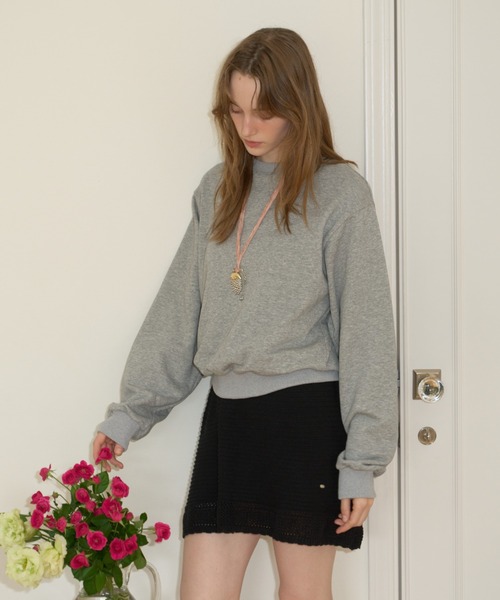 GIUNON（ジウノン）の「embroidery loose sweat tops / エンブロイダリールーズスウェットトップス（スウェット・レディース・ネイビー/ブラウン/グレー・FREE）」の5枚目の写真