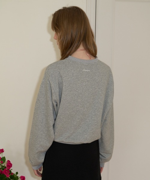 GIUNON（ジウノン）の「embroidery loose sweat tops / エンブロイダリールーズスウェットトップス（スウェット・レディース・ネイビー/ブラウン/グレー・FREE）」の7枚目の写真