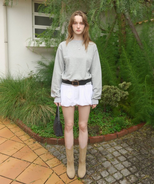 GIUNON（ジウノン）の「embroidery loose sweat tops / エンブロイダリールーズスウェットトップス（スウェット・レディース・ネイビー/ブラウン/グレー・FREE）」の11枚目の写真