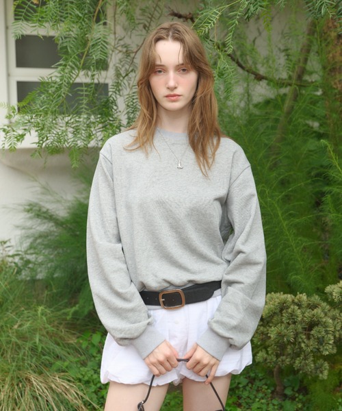 GIUNON（ジウノン）の「embroidery loose sweat tops / エンブロイダリールーズスウェットトップス（スウェット・レディース・ネイビー/ブラウン/グレー・FREE）」の14枚目の写真