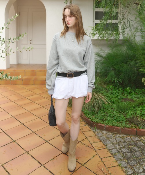 GIUNON（ジウノン）の「embroidery loose sweat tops / エンブロイダリールーズスウェットトップス（スウェット・レディース・ネイビー/ブラウン/グレー・FREE）」の13枚目の写真