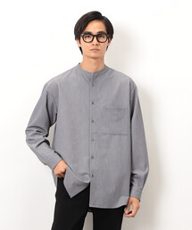 バンドカラーシャツ 長袖」に該当するメンズファッション通販