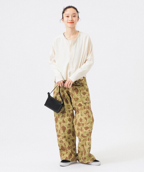 BEAMS BOY(ビームスボーイ)の「【2/5再値下げ】ヘンリーネック レース カーディガン(カーディガン/ボレロ・レディース・チャコールグレー/サックスブルー/ホワイト系その他7・ONE SIZE)」の4枚目の写真
