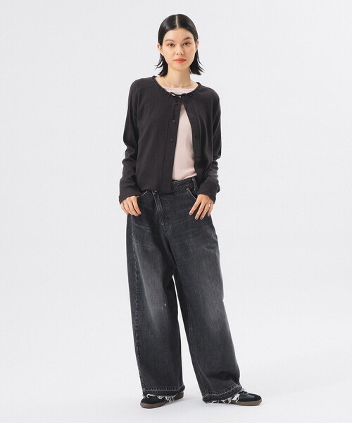 BEAMS BOY(ビームスボーイ)の「【2/5再値下げ】ヘンリーネック レース カーディガン(カーディガン/ボレロ・レディース・チャコールグレー/サックスブルー/ホワイト系その他7・ONE SIZE)」の7枚目の写真