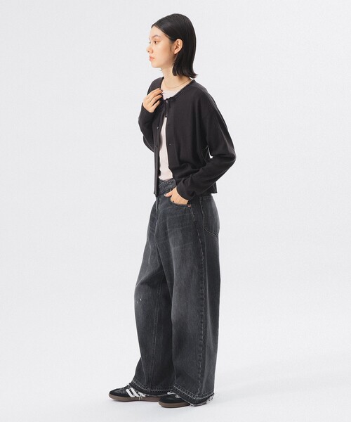 BEAMS BOY(ビームスボーイ)の「【2/5再値下げ】ヘンリーネック レース カーディガン(カーディガン/ボレロ・レディース・チャコールグレー/サックスブルー/ホワイト系その他7・ONE SIZE)」の8枚目の写真