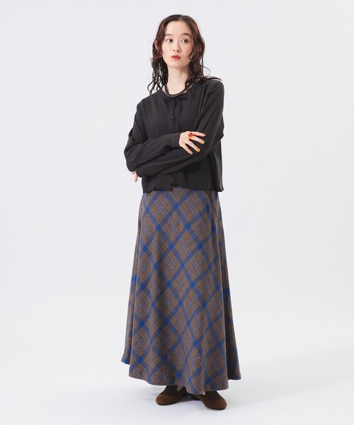 BEAMS BOY(ビームスボーイ)の「【2/5再値下げ】ヘンリーネック レース カーディガン(カーディガン/ボレロ・レディース・チャコールグレー/サックスブルー/ホワイト系その他7・ONE SIZE)」の12枚目の写真