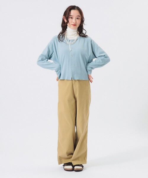 BEAMS BOY(ビームスボーイ)の「【2/5再値下げ】ヘンリーネック レース カーディガン(カーディガン/ボレロ・レディース・チャコールグレー/サックスブルー/ホワイト系その他7・ONE SIZE)」の15枚目の写真