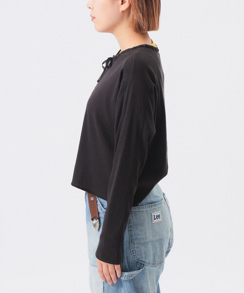 BEAMS BOY(ビームスボーイ)の「【2/5再値下げ】ヘンリーネック レース カーディガン(カーディガン/ボレロ・レディース・チャコールグレー/サックスブルー/ホワイト系その他7・ONE SIZE)」の18枚目の写真
