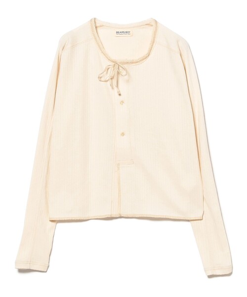 BEAMS BOY(ビームスボーイ)の「【2/5再値下げ】ヘンリーネック レース カーディガン(カーディガン/ボレロ・レディース・チャコールグレー/サックスブルー/ホワイト系その他7・ONE SIZE)」の22枚目の写真