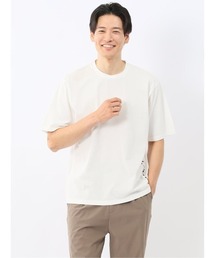 m.f.editorial（エムエフエディトリアル）の「m.f.エディトリアル メンズ 綿100% ロゴ刺繍 クルーネック半袖Tシャツ（Tシャツ/カットソー・メンズ）」