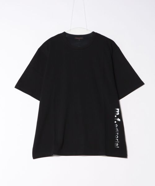 m.f.editorial(エムエフエディトリアル)の「【綿100% ロゴ刺繍】m.f.エディトリアル メンズ クルーネック 半袖 Tシャツ(Tシャツ/カットソー・メンズ・ホワイト/ブラック/ブルー・LARGE/MEDIUM)」の21枚目の写真