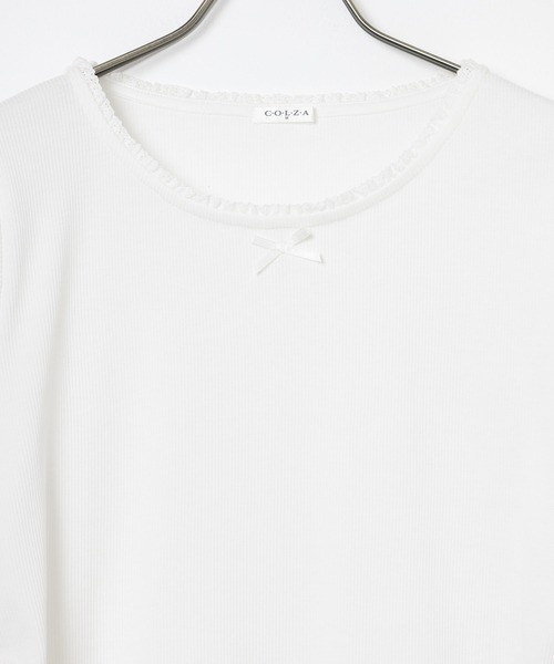 Honeys（ハニーズ）の「レース付トップス（Tシャツ/カットソー・レディース・ブラウン/ピンク/ホワイト/ヘザーチャコール・L/S/M）」の19枚目の写真