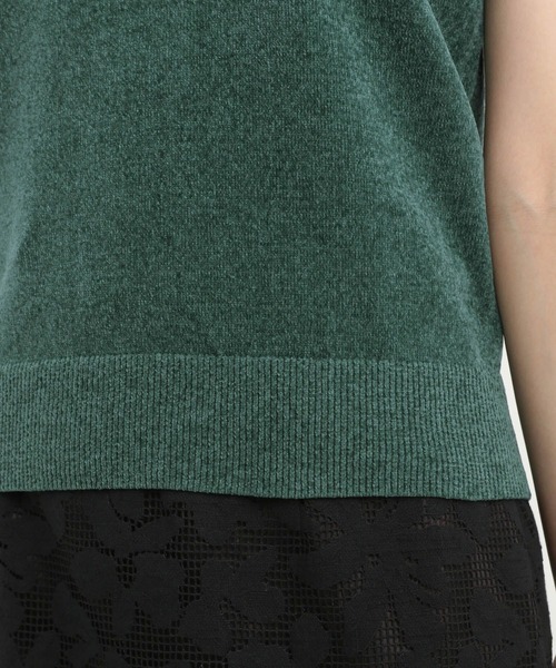 Andemiu（アンデミュウ）の「モールニットノースリーブ578239（ニット/セーター・レディース・チャコールグレー/アイボリー/グリーン・FREE）」の11枚目の写真