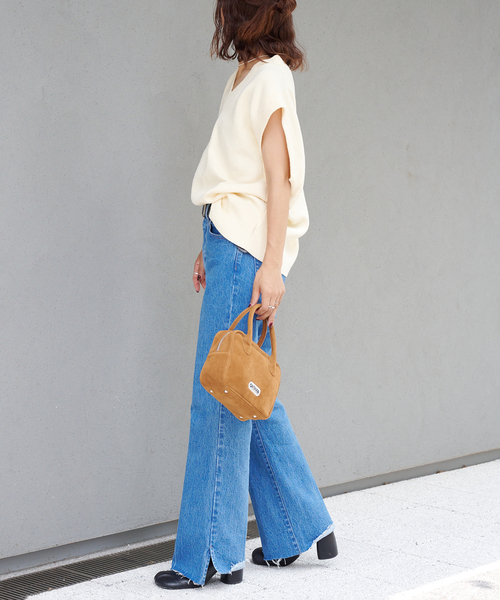 OUTDOOR PRODUCTS(アウトドアプロダクツ)の「2WAY CUBE BAG Suede Look(クラッチバッグ・レディース・カーキ/ブラック/キャメル・FREE)」の16枚目の写真