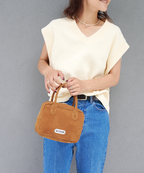 OUTDOOR PRODUCTS(アウトドアプロダクツ)の「2WAY CUBE BAG Suede Look(クラッチバッグ・レディース・カーキ/ブラック/キャメル・FREE)」の17枚目の写真
