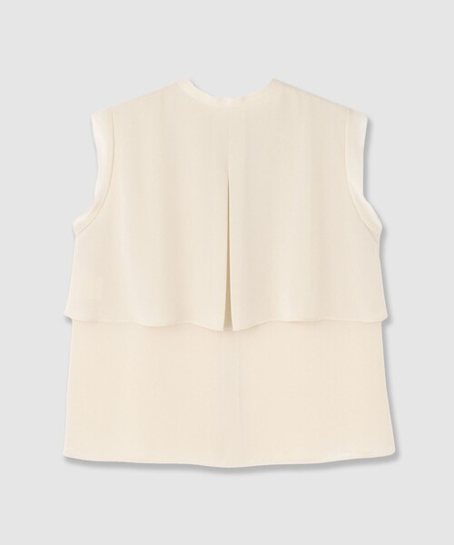 allureville(アルアバイル)の「ジョーゼットオーバーラップブラウス(シャツ/ブラウス・レディース・ベージュ/ネイビー/ブラウン・2)」の4枚目の写真