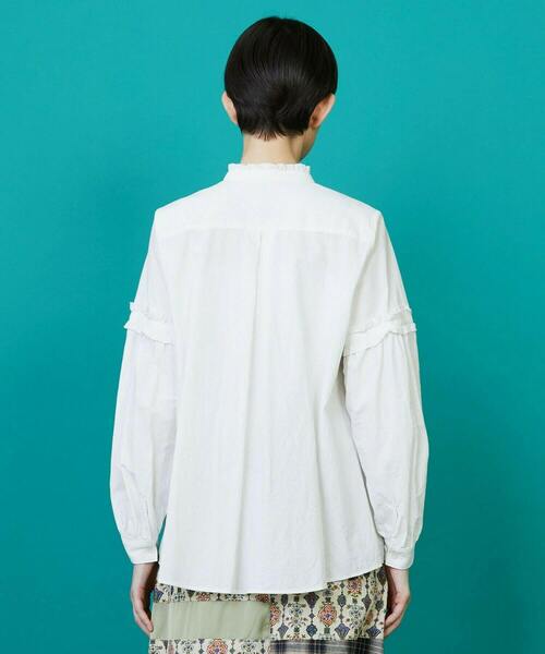 FRAPBOIS(フラボア)の「シーツフリル ブラウス(シャツ/ブラウス・レディース・ホワイト/ブラック・1)」の7枚目の写真