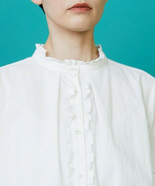 FRAPBOIS(フラボア)の「シーツフリル ブラウス(シャツ/ブラウス・レディース・ホワイト/ブラック・1)」の9枚目の写真