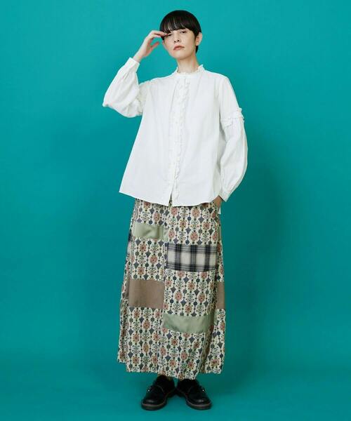 FRAPBOIS(フラボア)の「シーツフリル ブラウス(シャツ/ブラウス・レディース・ホワイト/ブラック・1)」の10枚目の写真