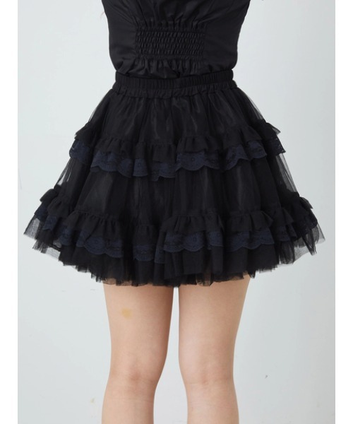 Jamie エーエヌケー（ジェイミーエーエヌケー）の「チュールパニエ（スカート・レディース・ブラック・M）」の5枚目の写真