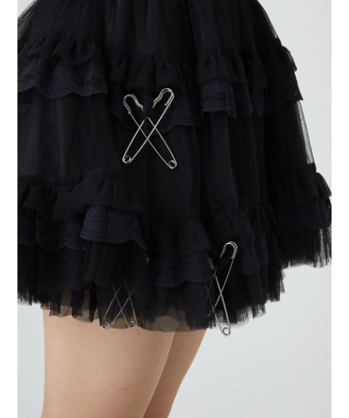 Jamie エーエヌケー（ジェイミーエーエヌケー）の「チュールパニエ（スカート・レディース・ブラック・M）」の6枚目の写真