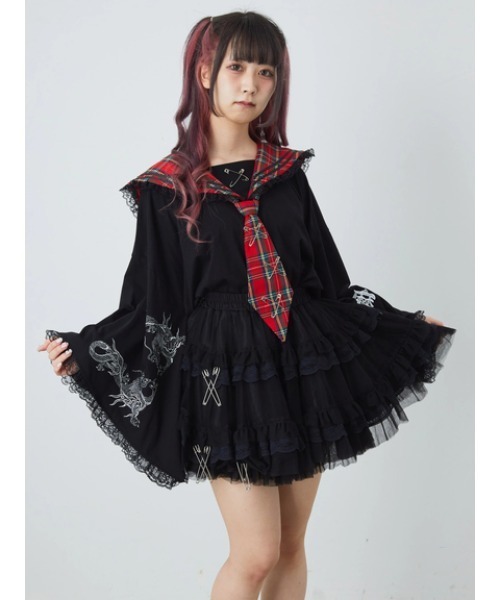 Jamie エーエヌケー（ジェイミーエーエヌケー）の「チュールパニエ（スカート・レディース・ブラック・M）」の8枚目の写真