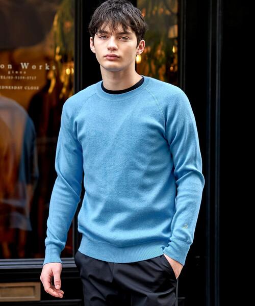 DRESSTERIOR（ドレステリア）の「ウォッシャブル コットンカシミヤスムースニット（ニット/セーター・メンズ・ブラック/レッド系1/オフホワイト/グレー/ネイビー/サックスブルー・90/92/91/94）」の5枚目の写真