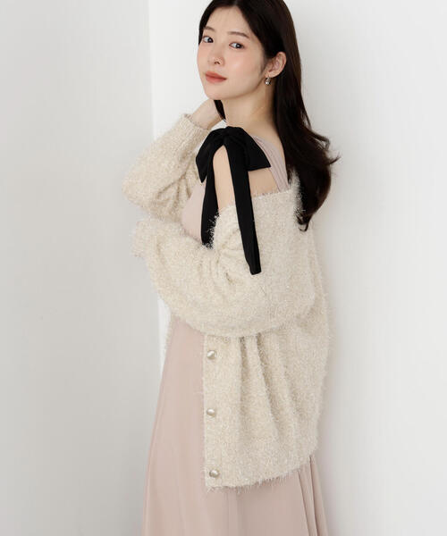 PROPORTION BODY DRESSING(プロポーションボディドレッシング)の「<E>片リボンキャミワンピース / 1215247900(ワンピース・レディース・ダークグレー/ベージュ・P/S/MEDIUM)」の2枚目の写真