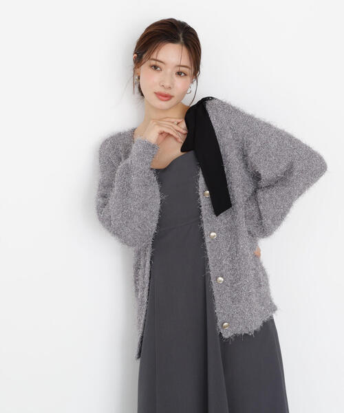 PROPORTION BODY DRESSING(プロポーションボディドレッシング)の「<E>片リボンキャミワンピース / 1215247900(ワンピース・レディース・ダークグレー/ベージュ・P/S/MEDIUM)」の1枚目の写真