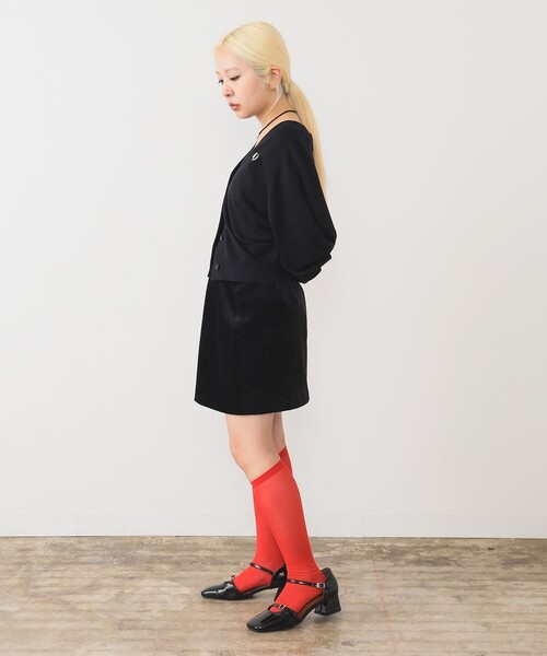 FRED PERRY（フレッドペリー）の「FRED PERRY / V-Neck Cardigan [手洗い可]（カーディガン/ボレロ・レディース・ベージュ/ブラック・10）」の8枚目の写真