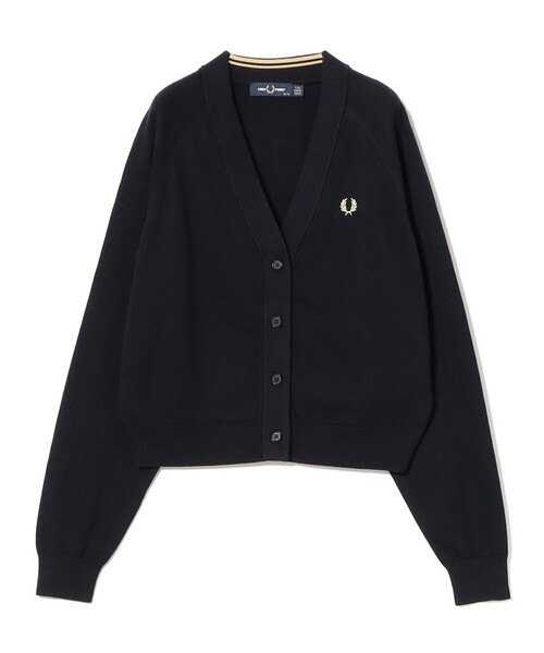 FRED PERRY（フレッドペリー）の「FRED PERRY / V-Neck Cardigan [手洗い可]（カーディガン/ボレロ・レディース・ベージュ/ブラック・10）」の21枚目の写真