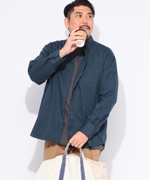 B&T CLUB (ビーアンドティークラブ) みつぼしシャツ 無地&柄 ナチュラル ストレッチ ツイルボタンダウン 長袖 シャツ