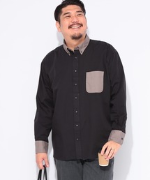B&T CLUB（ビーティークラブ）の「B＆T CLUB (ビーアンドティークラブ) みつぼしシャツ 無地＆柄 ナチュラル ストレッチ ツイルボタンダウン 長袖 シャツ（シャツ/ブラウス・メンズ）」