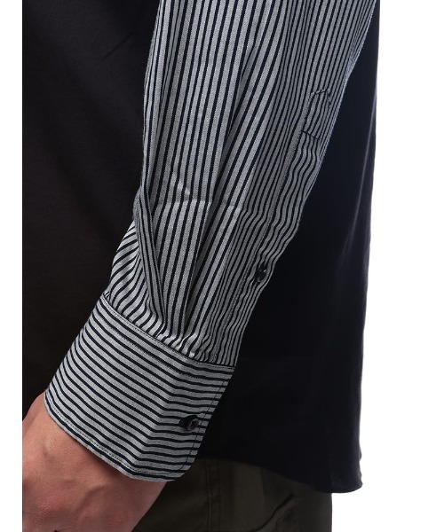 B&T CLUB（ビーティークラブ）の「B＆T CLUB (ビーアンドティークラブ) みつぼしシャツ 無地＆柄 ナチュラル ストレッチ ツイルボタンダウン 長袖 シャツ（シャツ/ブラウス・メンズ・ネイビー/C/ダークネイビー/A/B/ブルー/グレー/ブラック/ワイン/ホワイト×ブラック/ダークブルー/グリーン・X3(6L～7L)/X2(4L～5L)/X1(3L～4L)）」の13枚目の写真