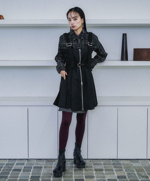 HARE(ハレ)の「コンパクトネクタイシャツ(HARE)(シャツ/ブラウス・レディース・ホワイト/ブラック/ストライプ/ブラック系その他/レッド系その他・FREE)」の8枚目の写真