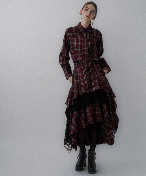 HARE(ハレ)の「コンパクトネクタイシャツ(HARE)(シャツ/ブラウス・レディース・ホワイト/ブラック/ストライプ/ブラック系その他/レッド系その他・FREE)」の9枚目の写真
