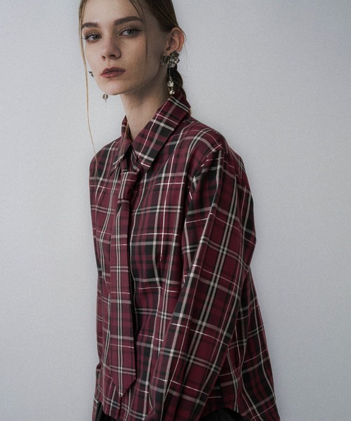 HARE(ハレ)の「コンパクトネクタイシャツ(HARE)(シャツ/ブラウス・レディース・ホワイト/ブラック/ストライプ/ブラック系その他/レッド系その他・FREE)」の20枚目の写真
