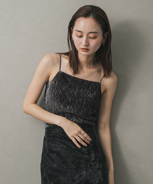 SENSE OF PLACE by URBAN RESEARCH（センスオブプレイスバイアーバンリサーチ）の「ベロアキャミソール（キャミソール・レディース・ブラウン/チャコールグレー/アイボリー・ONE）」の22枚目の写真