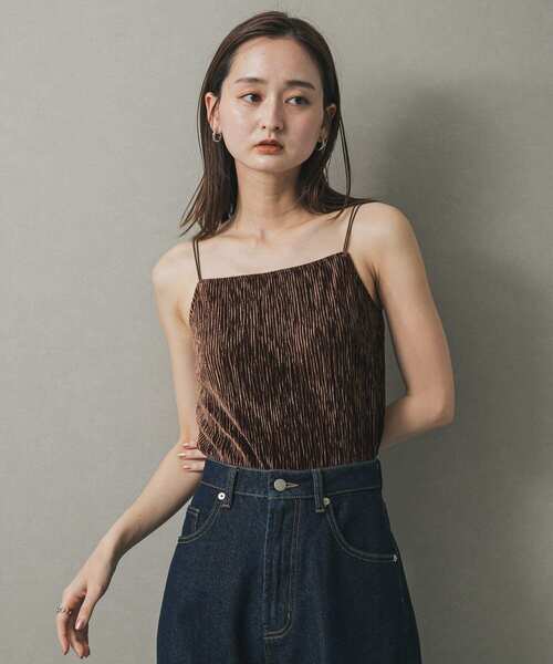 SENSE OF PLACE by URBAN RESEARCH（センスオブプレイスバイアーバンリサーチ）の「ベロアキャミソール（キャミソール・レディース・ブラウン/チャコールグレー/アイボリー・ONE）」の19枚目の写真