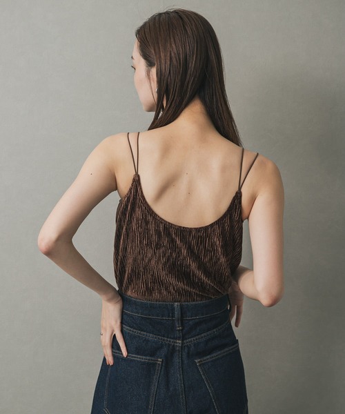 SENSE OF PLACE by URBAN RESEARCH（センスオブプレイスバイアーバンリサーチ）の「ベロアキャミソール（キャミソール・レディース・ブラウン/チャコールグレー/アイボリー・ONE）」の20枚目の写真