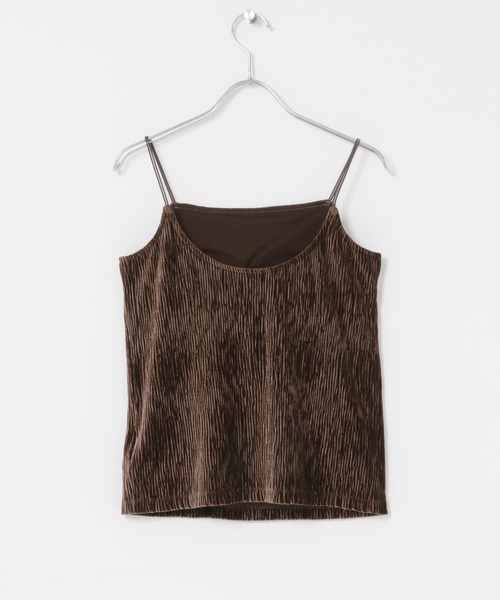 SENSE OF PLACE by URBAN RESEARCH（センスオブプレイスバイアーバンリサーチ）の「ベロアキャミソール（キャミソール・レディース・ブラウン/チャコールグレー/アイボリー・ONE）」の14枚目の写真