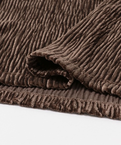 SENSE OF PLACE by URBAN RESEARCH（センスオブプレイスバイアーバンリサーチ）の「ベロアキャミソール（キャミソール・レディース・ブラウン/チャコールグレー/アイボリー・ONE）」の4枚目の写真
