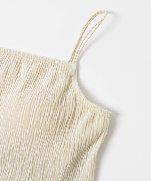 SENSE OF PLACE by URBAN RESEARCH（センスオブプレイスバイアーバンリサーチ）の「ベロアキャミソール（キャミソール・レディース・ブラウン/チャコールグレー/アイボリー・ONE）」の5枚目の写真