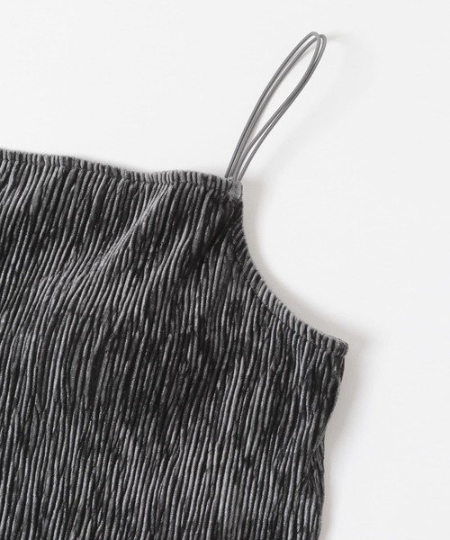 SENSE OF PLACE by URBAN RESEARCH（センスオブプレイスバイアーバンリサーチ）の「ベロアキャミソール（キャミソール・レディース・ブラウン/チャコールグレー/アイボリー・ONE）」の6枚目の写真